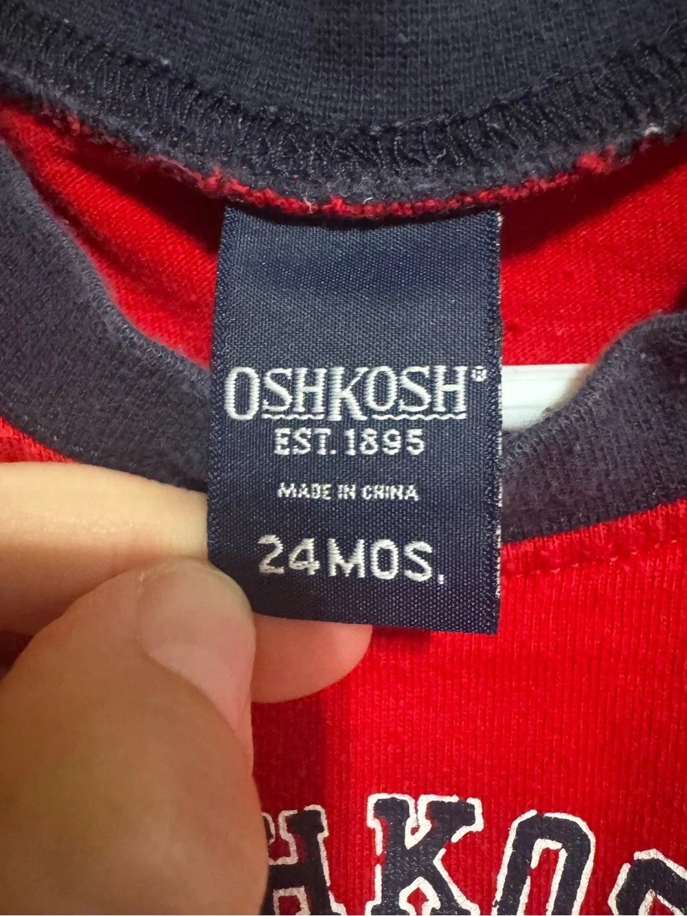 Vintage Osh Kosh Red T-Shirt Size 24 Months Dalmatian with American Flag